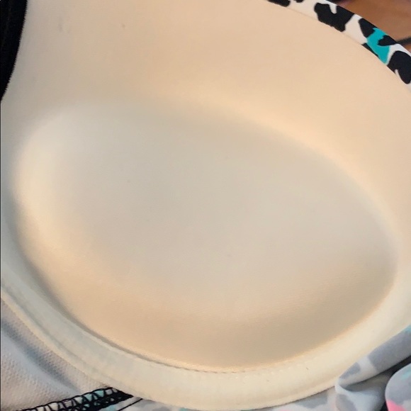 Junior Retro Halter With Tie Push Up Swim Wear - Picture 3 of 6